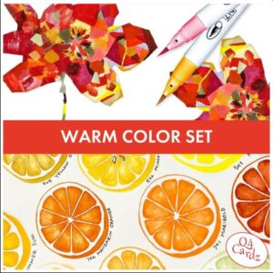 ZIG - WARM COLORS - set C - Clean Color Real Brush markers - 2023